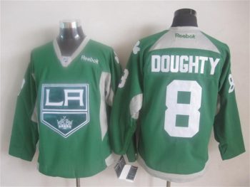 Vintage Los Angeles Kings #8 DOUGHTY Stitched Green-Grey-White Hockey Jersey Throwback Edition