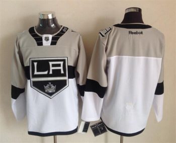 Vintage Los Angeles Kings Stitched Grey-White-Black Hockey Jersey Throwback Edition