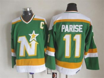 Vintage Minnesota North Stars #11 PARISE Stitched Green Hockey Jersey
