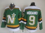 Vintage Minnesota North Stars #9 MODANO Stitched Green Hockey Jersey