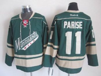 Vintage Minnesota Wild #11 PARISE Stitched Green-Beige Hockey Jersey Throwback Edition