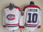 Vintage Montreal Canadiens #10 LAFLEUR Stitched White-Red-Blue Hockey Jersey Throwback Edition