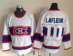 Vintage Montreal Canadiens #10 LAFLEUR Stitched White-Red-Blue Hockey Jersey Throwback Edition (2)
