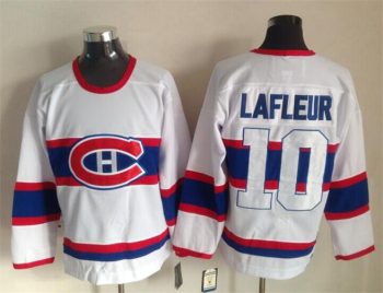 Vintage Montreal Canadiens #10 LAFLEUR Stitched White-Red-Blue Hockey Jersey Throwback Edition (2)