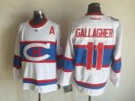 Vintage Montreal Canadiens #11 GALLAGHER Stitched White-Red-Blue Hockey Jersey Throwback Edition