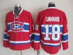Vintage Montreal Canadiens #18 SAVARD Stitched Red-Blue-White Hockey Jersey Throwback Edition