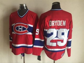 Vintage Montreal Canadiens #29 DRYDEN Stitched Red-Blue-White Hockey Jersey Throwback Edition (2)