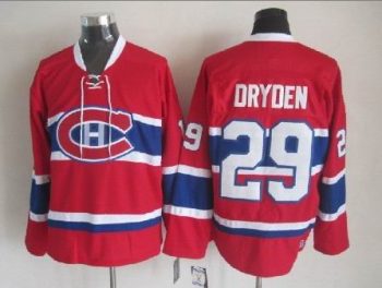Vintage Montreal Canadiens #29 DRYDEN Stitched Red-Blue-White Hockey Jersey Throwback Edition