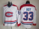 Vintage Montreal Canadiens #33 ROY Stitched White-Red-Blue Hockey Jersey Throwback Edition