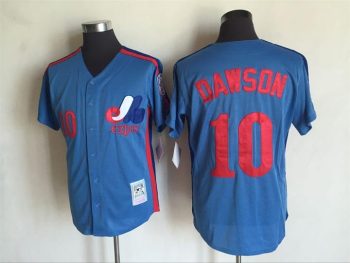 Vintage Montreal Expos #10 Andre Dawson Stitched Light Blue Baseball Jersey Throwback Edition