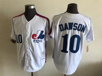 Vintage Montreal Expos #10 Andre Dawson Stitched White Baseball Jersey Throwback Editio