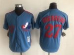 Vintage Montreal Expos #27 Vladimir Guerrero Stitched Light Blue Baseball Jersey Throwback Edition