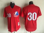 Vintage Montreal Expos #30 Stitched Red Mesh Baseball Jersey Throwback Edition