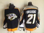 Vintage Nashville Predators #21 Peter Forsberg Stitched Dark Blue Hockey Jersey Throwback Edition