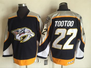 Vintage Nashville Predators #22 Jordin Tootoo Stitched Dark Blue Hockey Jersey Throwback Edition