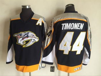 Vintage Nashville Predators #44 Kimmo Timonen Stitched Dark Blue Hockey Jersey Throwback Edition