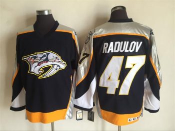 Vintage Nashville Predators #47 Alexander Radulov Stitched Dark Blue Hockey Jersey Throwback Edition