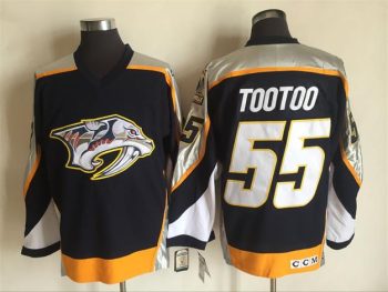 Vintage Nashville Predators #55 Jordin Tootoo Stitched Dark Blue Hockey Jersey Throwback Edition