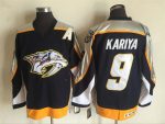 Vintage Nashville Predators #9 Paul Kariya Stitched Dark Blue Hockey Jersey Throwback Edition