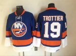 Vintage New York Islanders #19 TROTTIER Stitched Blue-Orange-White Hockey Jersey Throwback Edition (2)