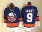 Vintage New York Islanders #9 GILLIES Stitched Blue-Orange-White Hockey Jersey Throwback Edition (2)