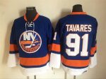 Vintage New York Islanders #91 TAVARES Stitched Blue-Orange-White Hockey Jersey Throwback Edition (2)