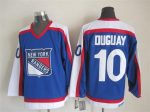 Vintage New York Rangers #10 DUGUAY stitched Royal Blue-White-Red Hockey Jersey Throwback Edition