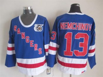 Vintage New York Rangers #13 NEMCHINOV stitched Royal Blue-Hockey Jersey Throwback Edition