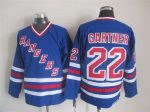 Vintage New York Rangers #22 GARTNER Stitched Blue-Red-White Hockey Jersey Throwback Edition