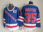 Vintage New York Rangers #35 RICHTER Stitched Blue-Red-White Hockey Jersey Throwback Edition