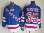 Vintage New York Rangers #35 RICHTER stitched Royal Blue-Hockey Jersey Throwback Edition