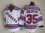 Vintage New York Rangers #35 RICHTER stitched White-Blue-Red Hockey Jersey Throwback Edition (2)