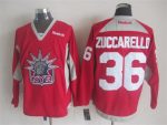 Vintage New York Rangers #36 ZUCCARELLO Stitched Red-Grey-White Hockey Jersey Throwback Edition