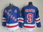Vintage New York Rangers #9 GRAVES stitched Royal Blue-Hockey Jersey Throwback Edition