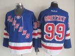 Vintage New York Rangers #99 GRETZKY Stitched Blue-Red-White Hockey Jersey Throwback Edition
