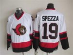 Vintage Ottawa Senators #19 SPEZZA stitched Cream-Black-Red Hockey Jersey Throwback Edition