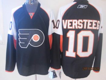 Vintage Philadelphia Flyers #10 VERSTEEG stitched Black-Orange-White Hockey Jersey Throwback Edition