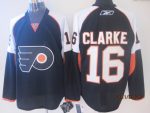 Vintage Philadelphia Flyers #16 CLARKE stitched Black-Orange-White Hockey Jersey Throwback Edition