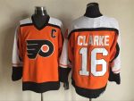 Vintage Philadelphia Flyers #16 CLARKE stitched Orange-White-Black Hockey Jersey Throwback Edition (2)