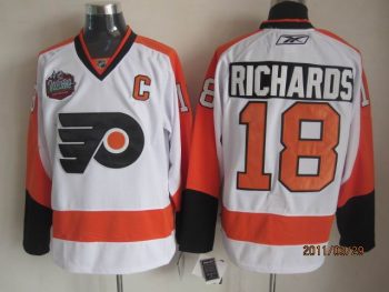Vintage Philadelphia Flyers #18 RICHARDS stitched White-Orange-Black Hockey Jersey Throwback Edition