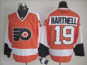 Vintage Philadelphia Flyers #19 HARTNELL stitched Orange-White-Black Hockey Jersey Throwback Edition (2)