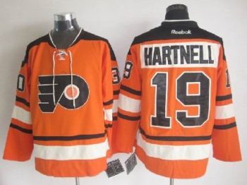 Vintage Philadelphia Flyers #19 HARTNELL stitched Orange-White-Black Hockey Jersey Throwback Edition