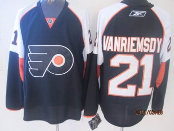 Vintage Philadelphia Flyers #21 VANRIEMSDYK stitched Black-Orange-White Hockey Jersey Throwback Edition