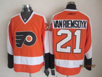 Vintage Philadelphia Flyers #21 VANRIEMSDYK stitched Orange-White-Black Hockey Jersey Throwback Edition