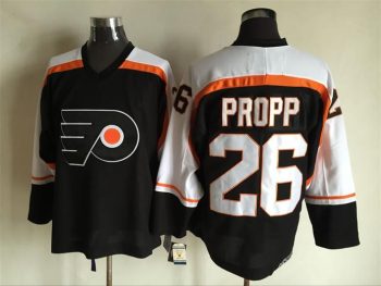 Vintage Philadelphia Flyers #26 PROPP stitched Black-Orange-White Hockey Jersey Throwback Edition