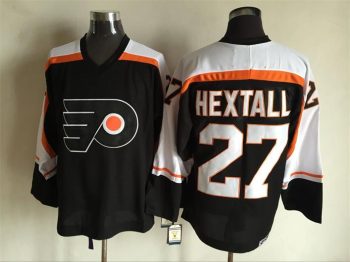 Vintage Philadelphia Flyers #27 HEXTALL stitched Black-Orange-White Hockey Jersey Throwback Edition
