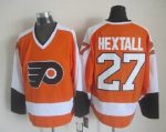 Vintage Philadelphia Flyers #27 HEXTALL stitched Orange-White-Black Hockey Jersey Throwback Edition (2)