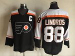 Vintage Philadelphia Flyers #88 LINDROS stitched Black-Orange-White Hockey Jersey Throwback Edition