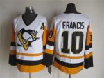 Vintage Pittsburgh Penguins #10 FRANCIS stitched White-Orange-Black Hockey Jersey Throwback Edition