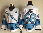 Vintage Pittsburgh Penguins #68 JAGR stitched White-Light Blue-Black Hockey Jersey Throwback Edition